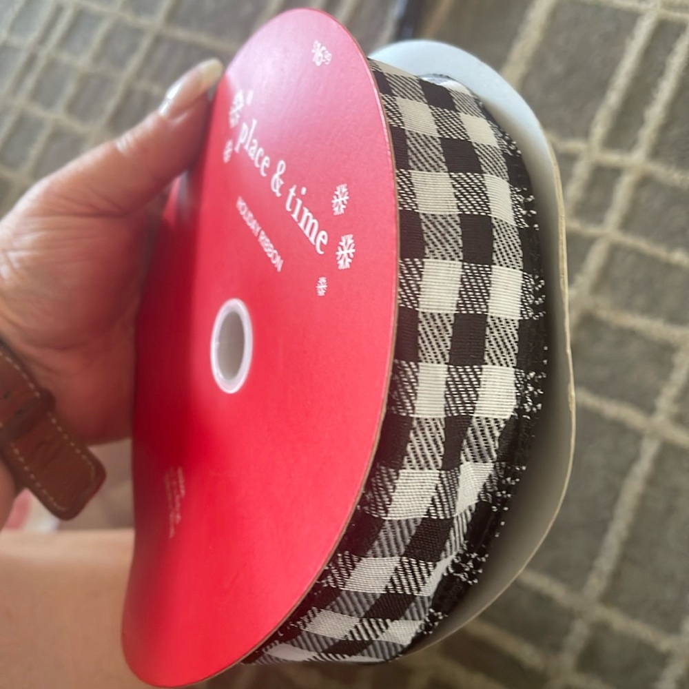 Place & Time Buffalo check ribbon 41.6 yards